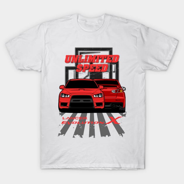 Lancer Evolution X T-Shirt by Car_Designer